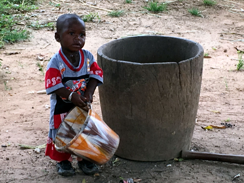 Little Boy in African Village, West Africa.